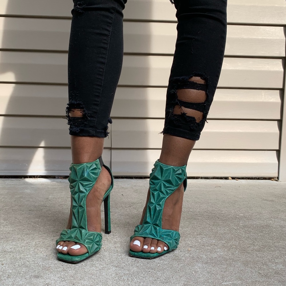 Two Toned Geometric Gianmarco Lorenzi Heels